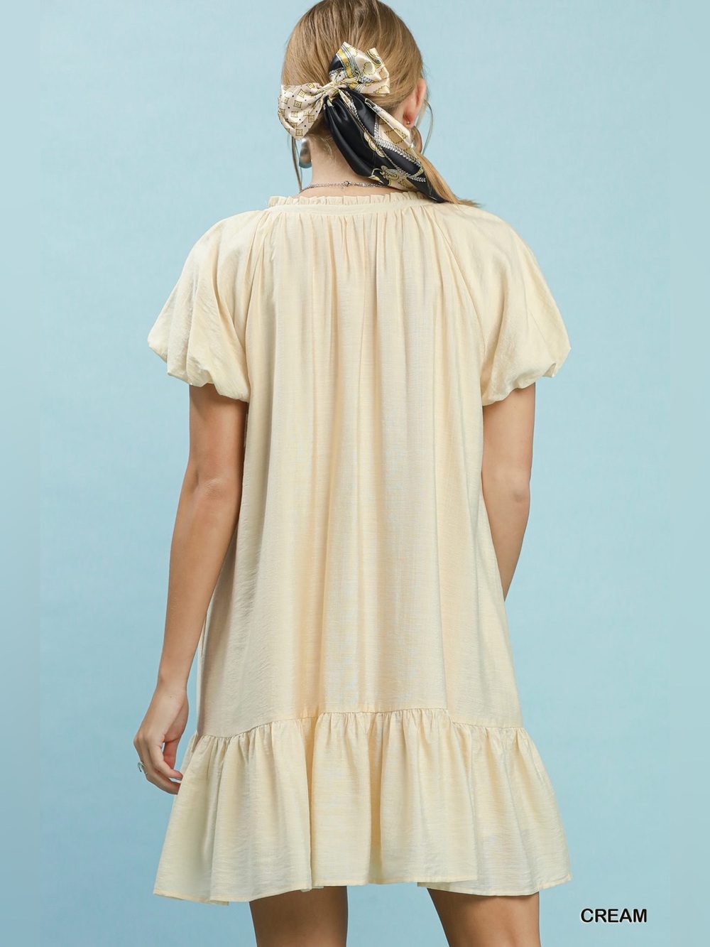 Umgee Ruffle Hem Shift Mini Dress - Picture 3 of 6